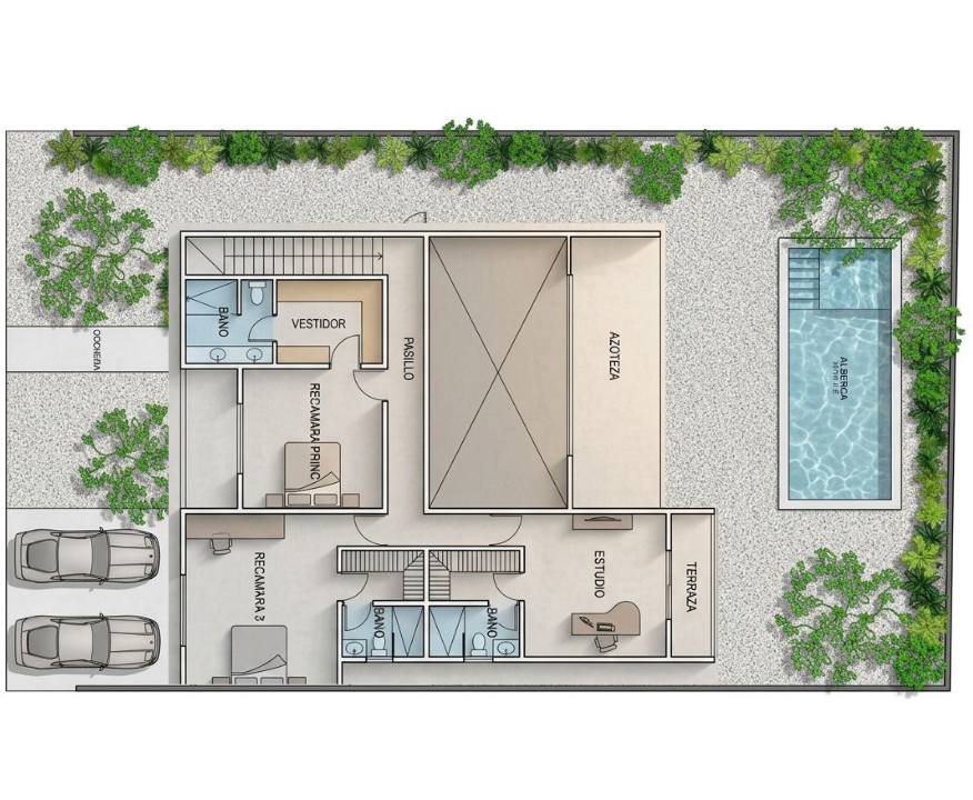 Rocio Country Living - Casa 301- Dsitribucion Planta Alta